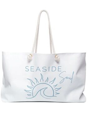 Seaside Soul White Beach Tote Bag